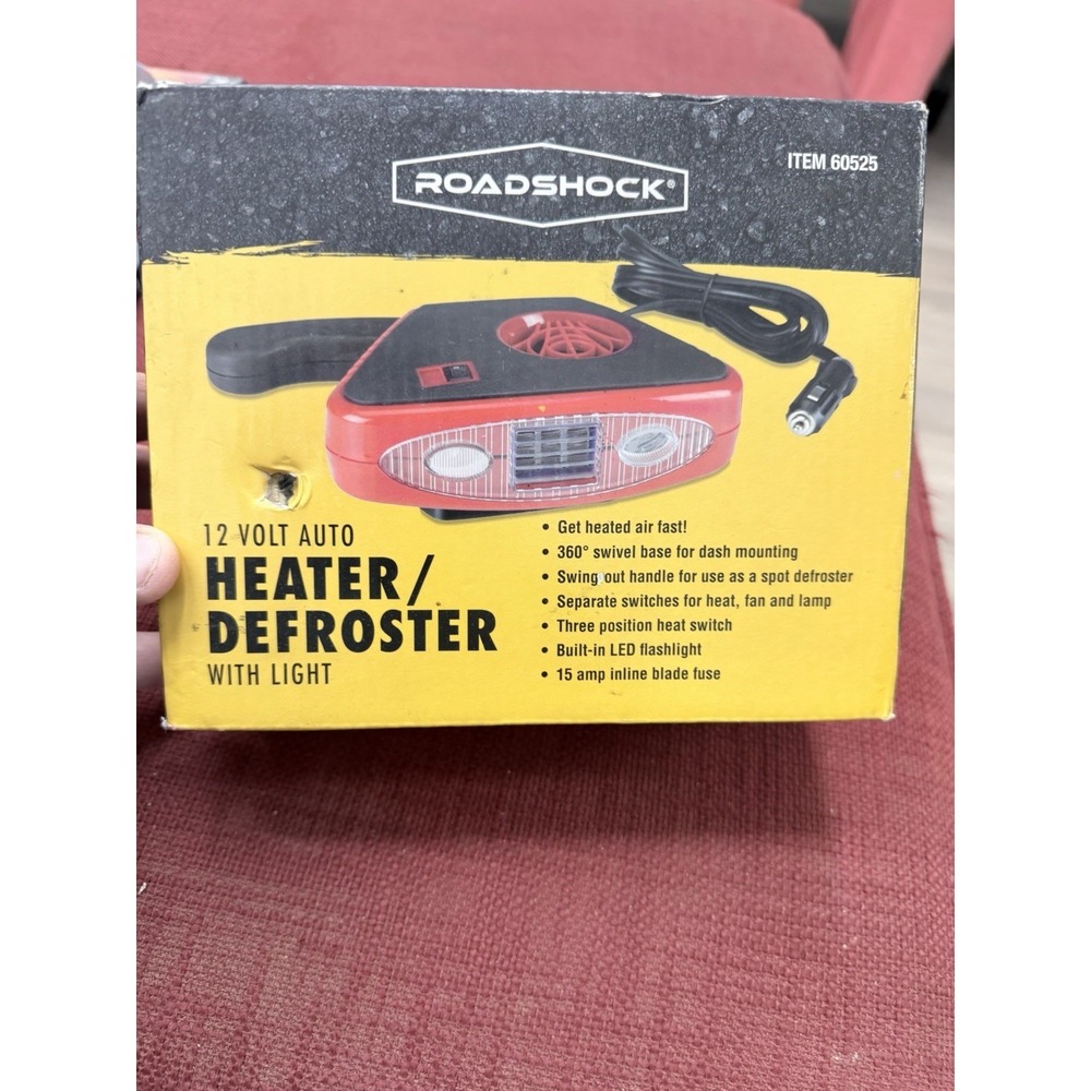 12V DC CAR AUTO PORTABLE SPACE HEATER FAN DEFROSTER